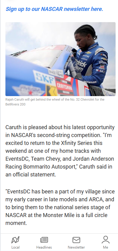 Dale Jr. Spills the Beans on Caruth’s Xfinity Shot
