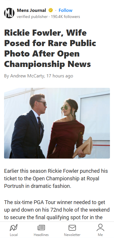 Rickie’s Clutch Chip at Portrush—Family in Tow!