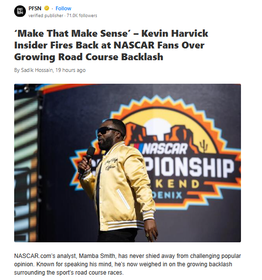 Mamba Smith Claps Back on Road Course Hate