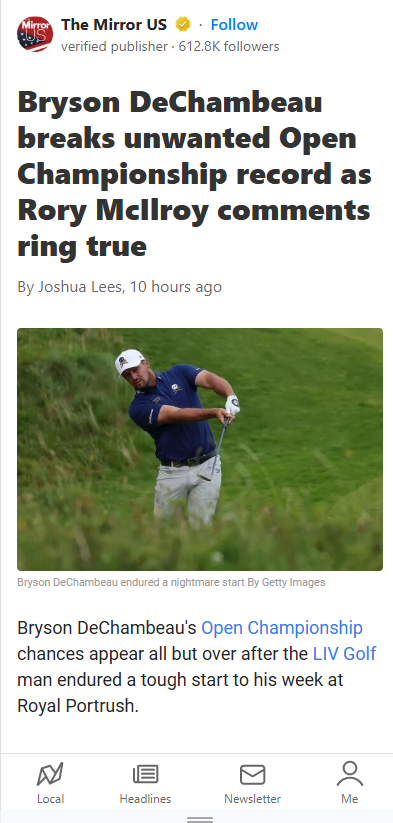 DeChambeau’s Portrush Nightmare: Art vs. Science?