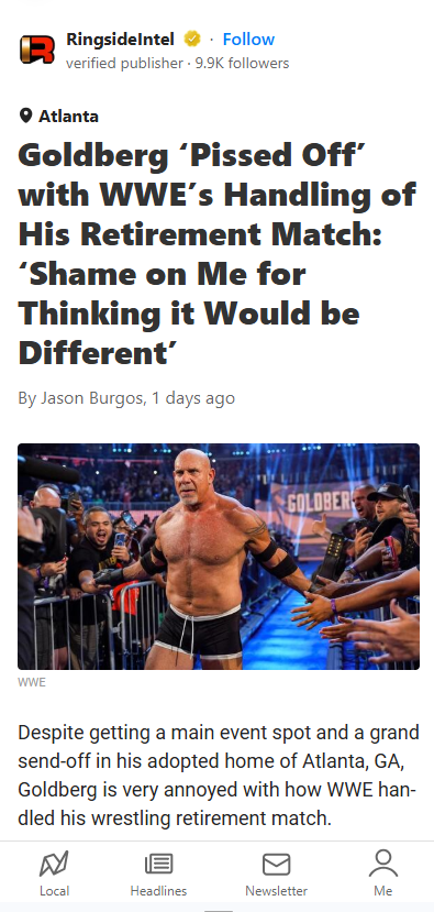 Goldberg’s Last Match: Did WWE Drop the Ball?