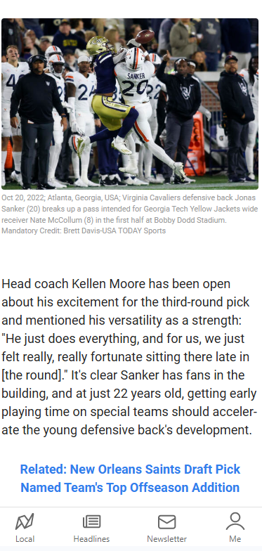 Jonas Sanker: Saints’ Secret Weapon?
