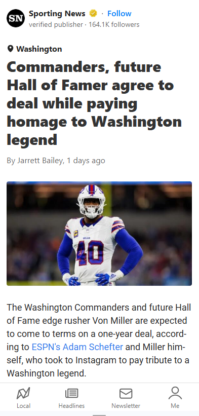 Von Miller Joins DC, Honors Champ Bailey