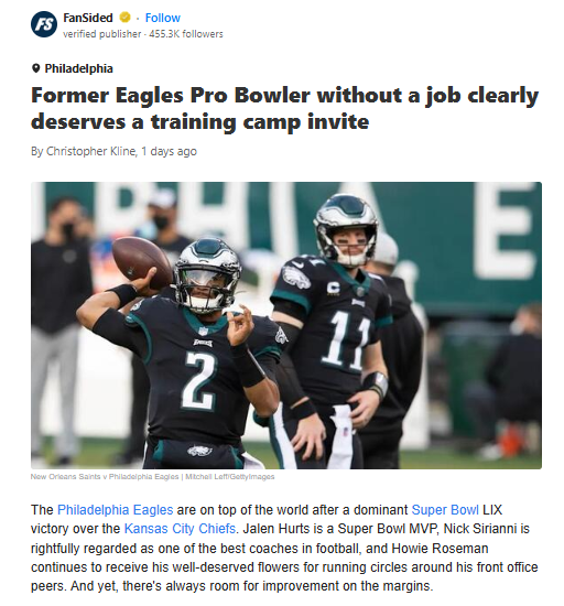 Should Philly Bring Wentz Back as QB2?