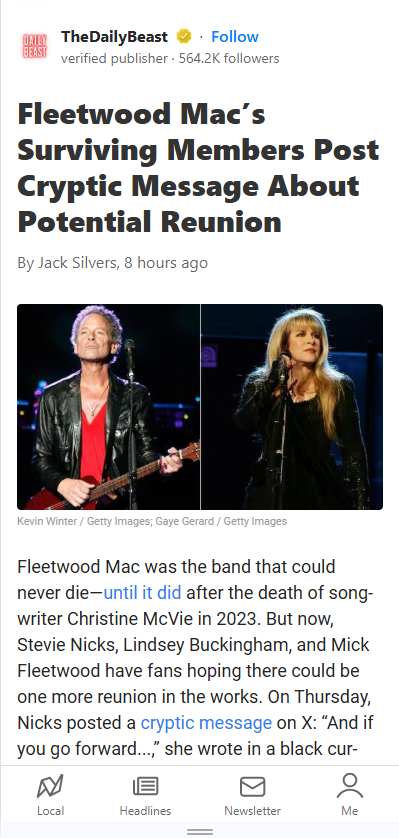 Fleetwood Mac Reunion Tease? 👀
