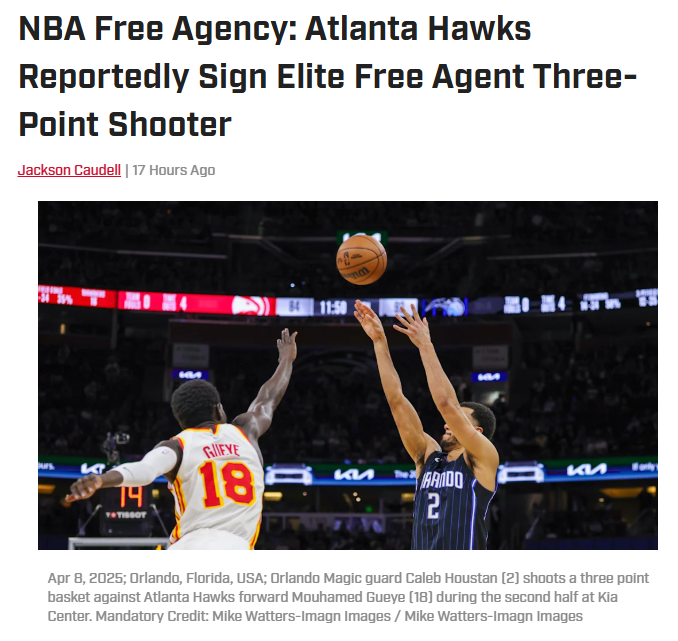 Hawks Land Another Sharpshooter!