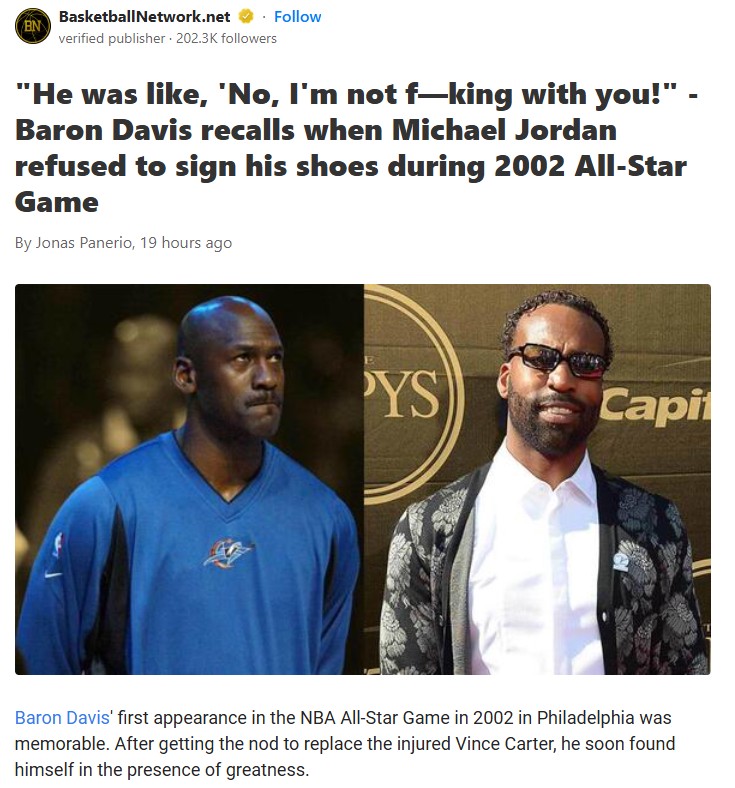 Baron Davis vs. MJ: Shoe Snub at All-Star
