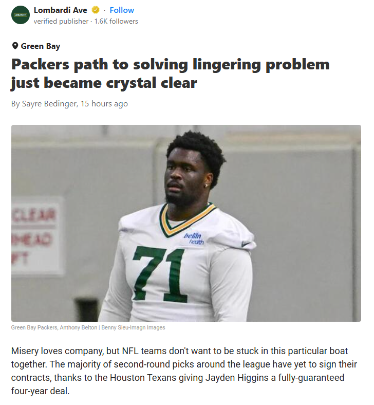Packers’ Rookie Deal Roadblock Finally Cleared