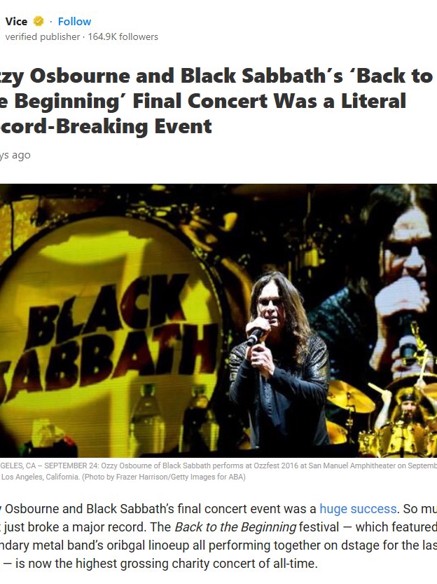 Ozzy’s Last Stand Breaks Records! 🤘