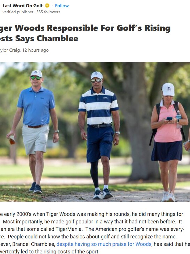 Did TigerMania Make Golf Too Pricey?