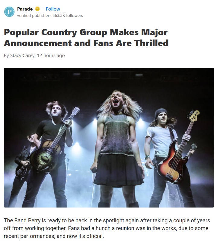 Band Perry Reunion...But Where’s Neil? 🤔