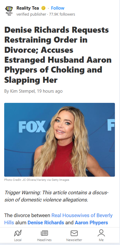 Denise Richards Drops Bombshell Abuse Claims