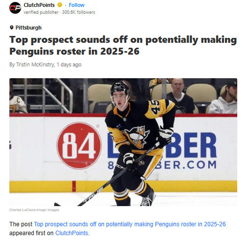 Brunicke Eyes Opening Night vs. Rangers