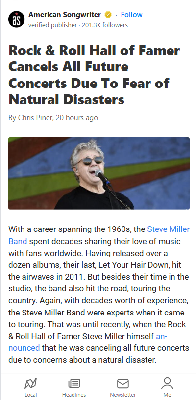 Steve Miller Band Tour Drama 🌪️