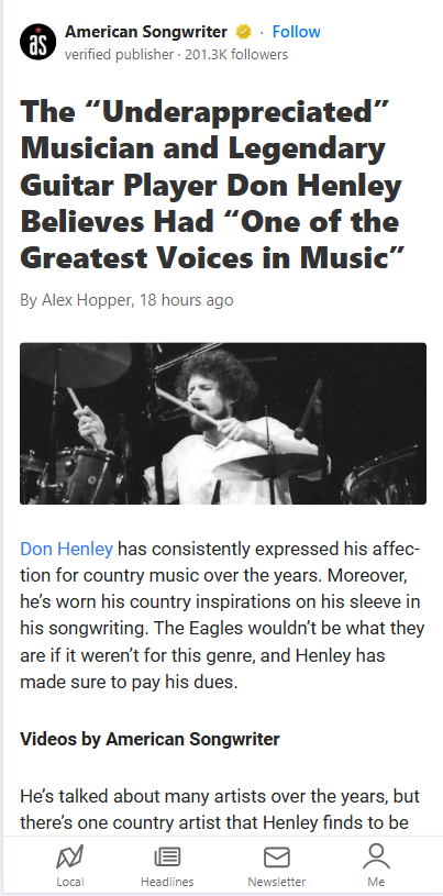 Don Henley’s Glen Campbell Shoutout 🎸