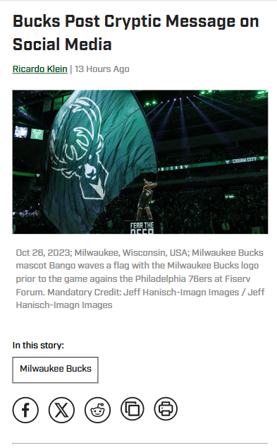 Decoding the Bucks’ Cryptic Social Drop