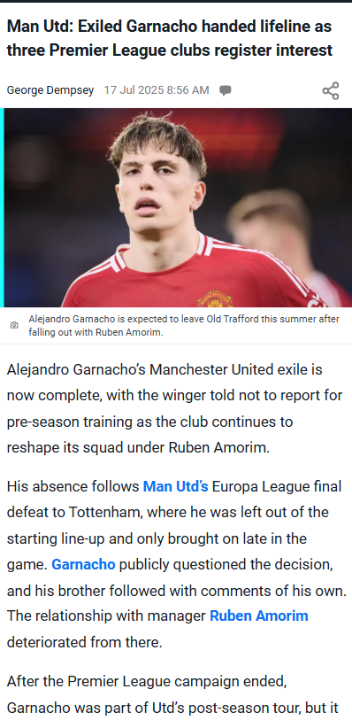 Garnacho’s Exit: Villa, Spurs, or Chelsea Next?