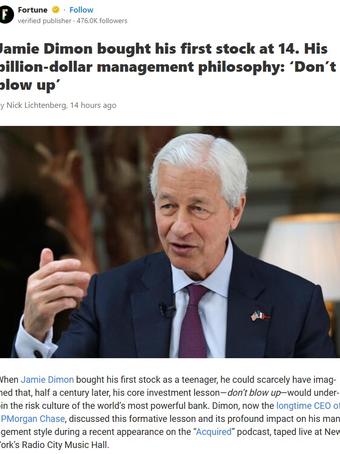 Why Jamie Dimon Says 'Don't Blow Up'