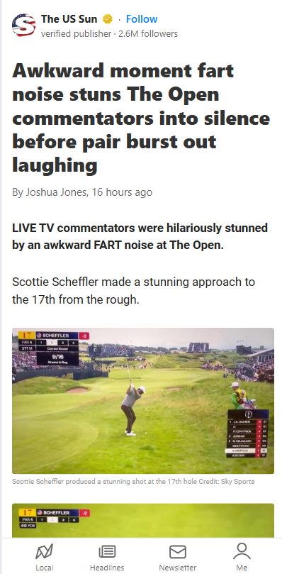 Scheffler’s Shot Upstaged by Open ‘Wind’