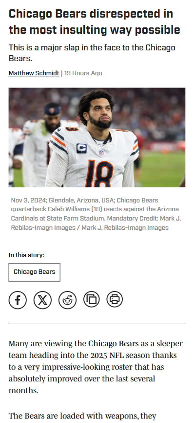 No Bears in Top 100? Total Snub!
