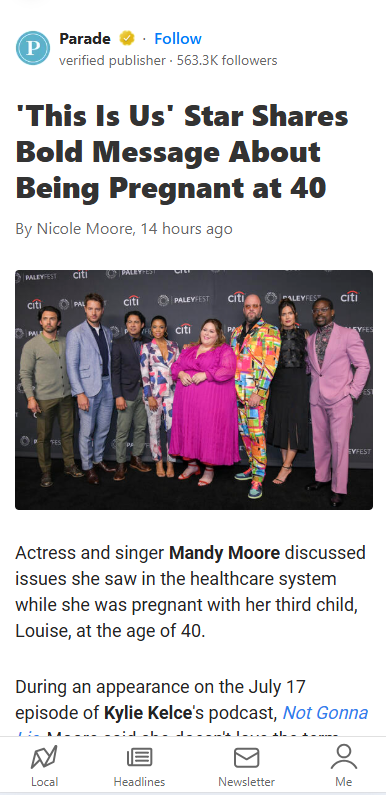 Mandy Moore Slams 'Geriatric' Label at 40 🤰