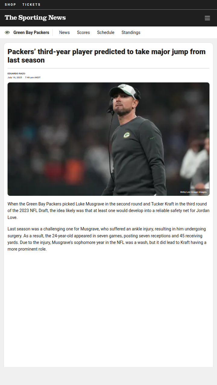 Is Kraft the Next Red Zone King for GB?