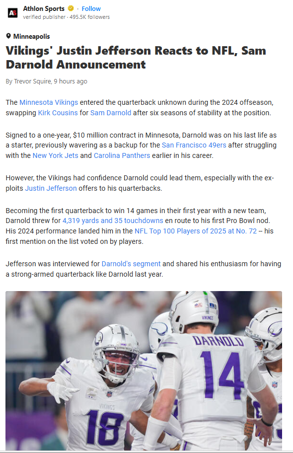 JJ & Darnold’s 97-Yard Magic: Still Buzzing!