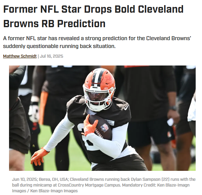 Is Dylan Sampson the Browns’ Secret Weapon?