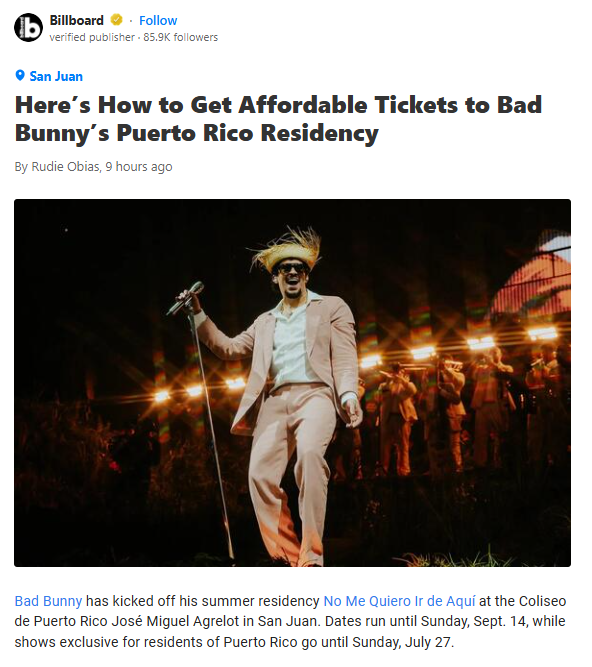 Snagging Bad Bunny Tix Just Got Easier