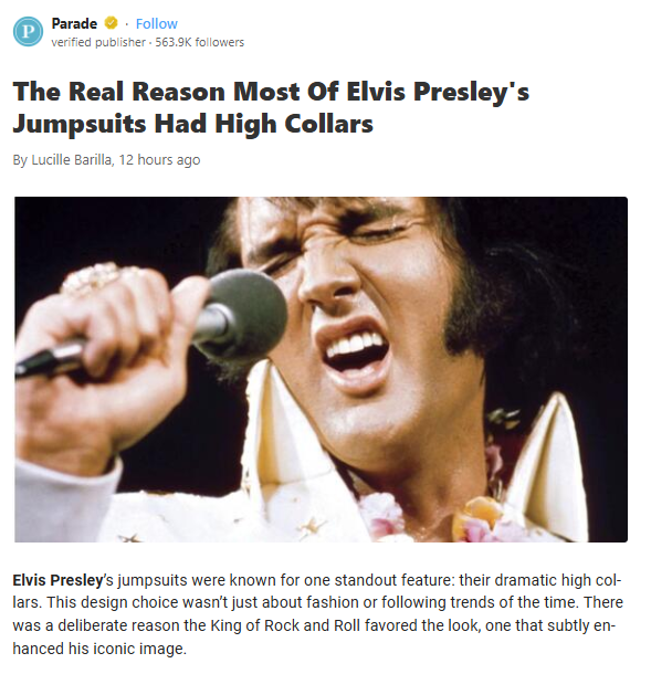 Why Elvis’s Collars Were So Extra