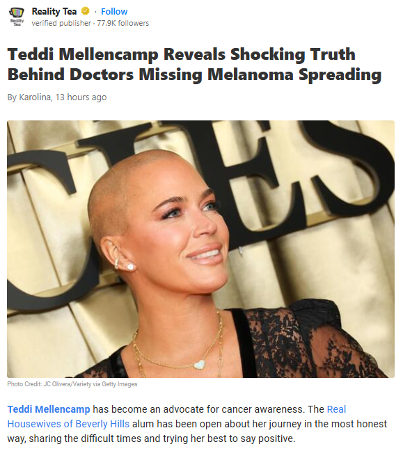 Teddi Mellencamp’s Scary Cancer Wake-Up