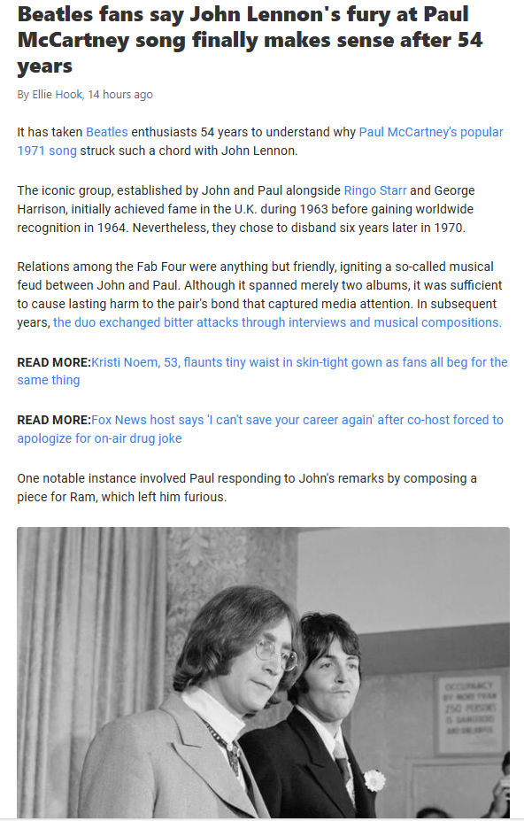 Lennon vs. McCartney: Ram Song Shade? 🎸