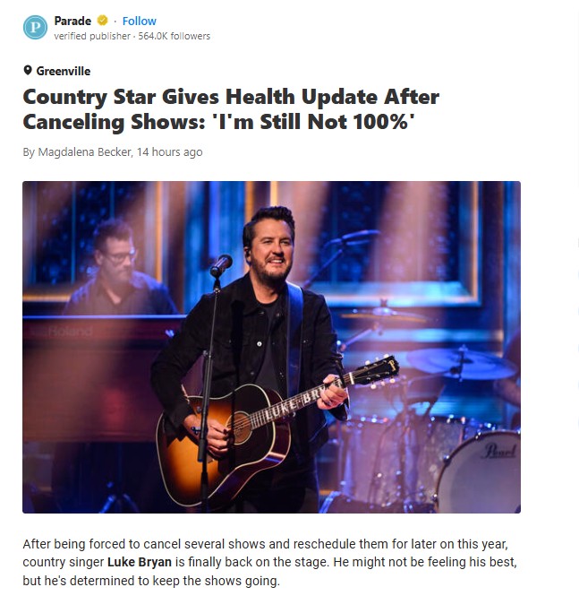 Luke Bryan Powers Through Post-COVID Shows
