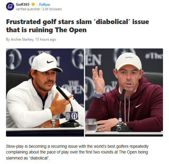 Slow Play Drama at The Open: Enough’s Enough?