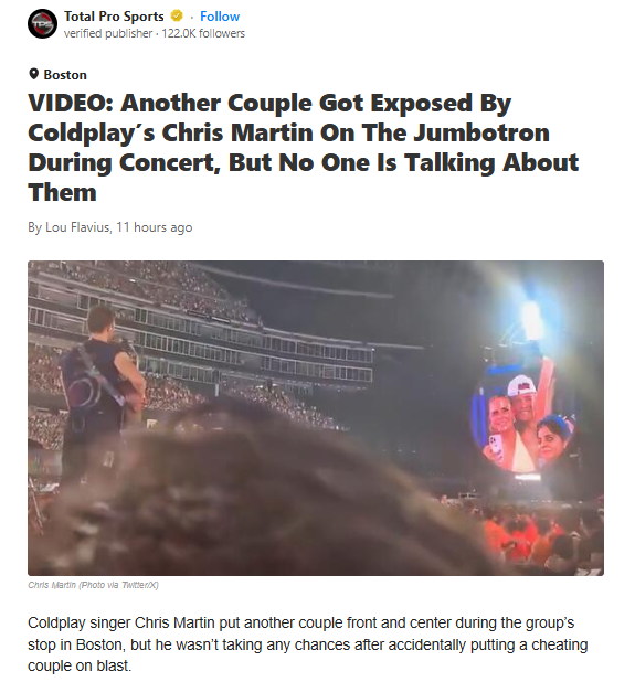 Chris Martin’s Jumbotron Drama Continues