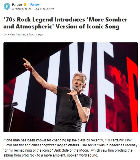 Roger Waters Drops Gilmour-Free 'Numb' 🎸