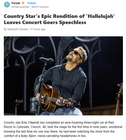 Eric Church's Rainy Red Rocks Twist 🌧️