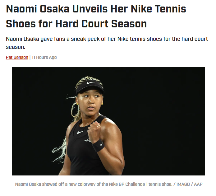 Osaka Drops Fresh Kicks for Hard Court Szn