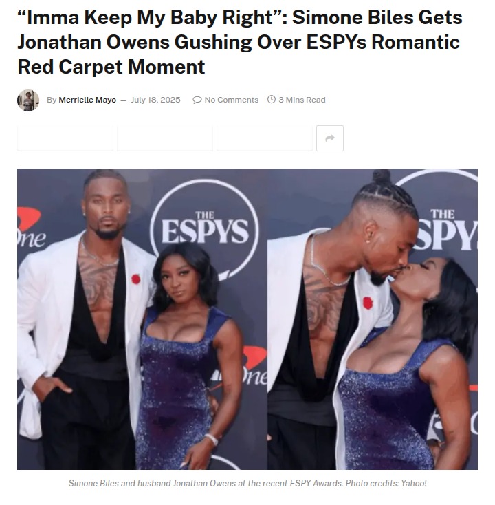 Simone Biles & J.O. Steal ESPYs Spotlight