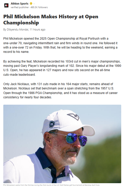 Lefty Passes Gary Player’s Major Mark!