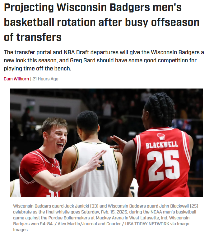 Badgers’ New-Look Rotation: Who Starts?