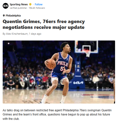 Grimes’ Philly Future: Will He Stay or Go?