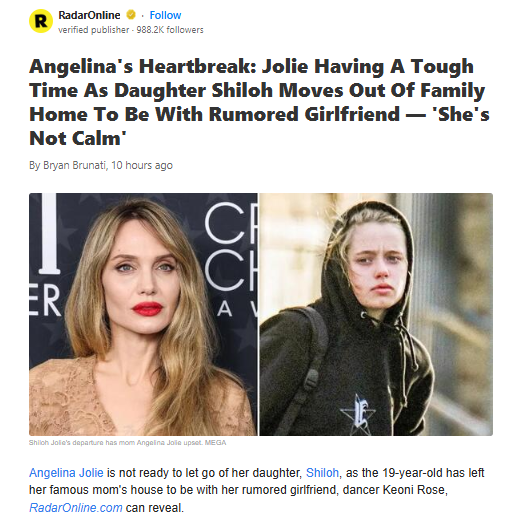 Shiloh Moves Out—Angelina Freaking Out? 😱