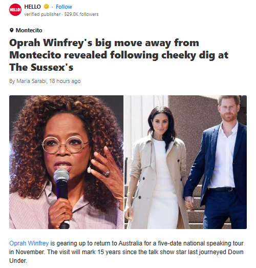 Oprah’s Aussie Tour & Sussex Shade! 🇦🇺