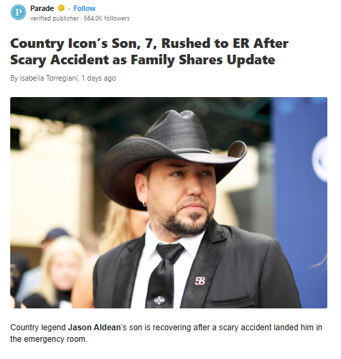 Jason Aldean’s Son’s ER Scare 😱