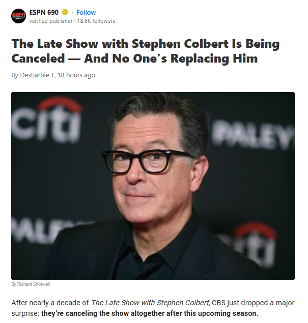 Colbert Canceled—Was It Really Just $$$? 🤔