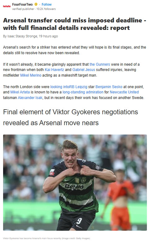 Gyokeres Saga: Will the Gunners Get Their Man?