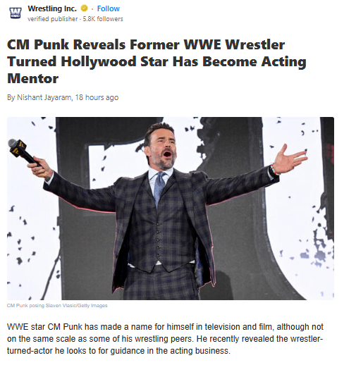 CM Punk Gets Hollywood Tips from The Animal