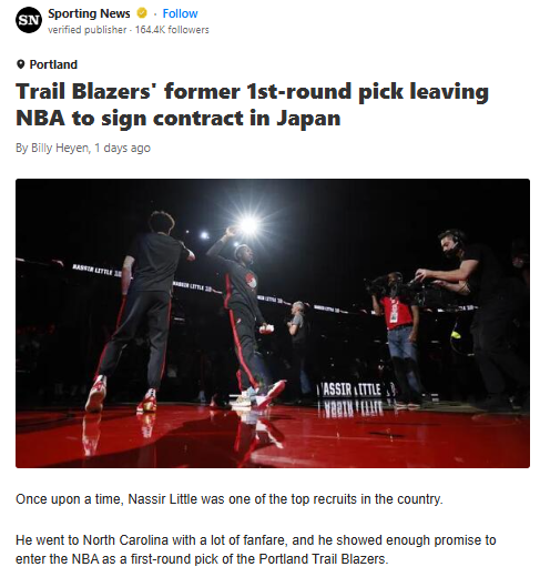 Nassir Little Takes His Talents to Japan