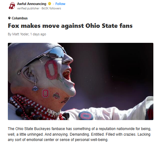 Buckeye Nation vs. Fox: Noon Kickoff Drama